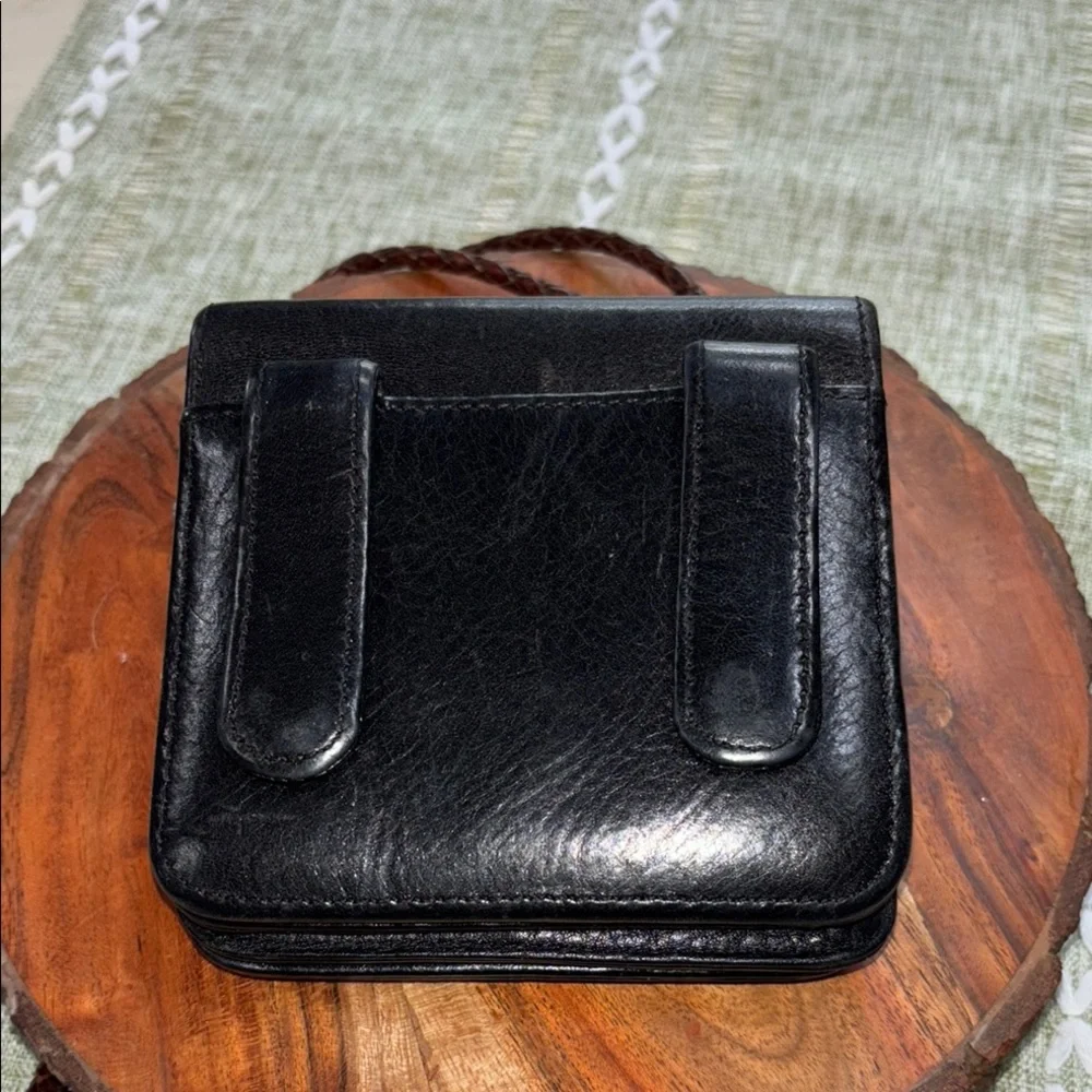 Brighton Black and Brown Leather Crossbody Bag - Picture 6 of 6